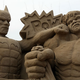 Sand sculpture of Batman and the Incredible Hulk at a festival in Weston-Super-Mare, England (Matt Cardy/Getty Images)